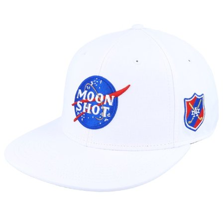 American Needle - Vit snapback Keps - Moon Shot Covert 19th Hole Golf White Snapback @ Hatstore