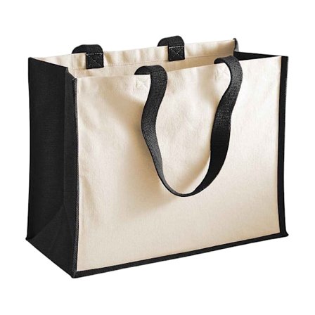 Westford Mill Classic Jute Shopper Bag One Size Svart