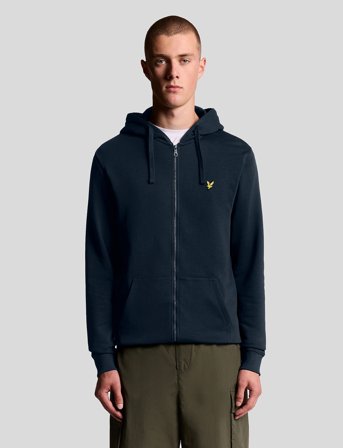 Lyle & Scott Zip Through Hoodie - Navy - XL