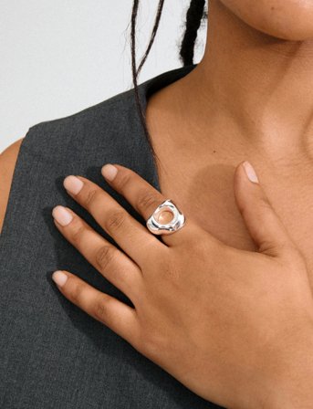 Pilgrim Free Ring Silver-Plated - Silver - ONE SIZE