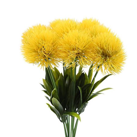 Simulert Løvetann Gul Plastblomst Kunstig Plante Interiørdekorasjon
