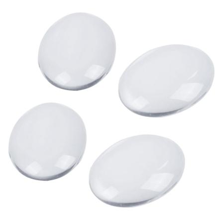 20 stk. Oval Krystal Transparent Klar Glas Cabochon Kuppel Dekoration 30x40mm