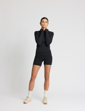 Rethinkit Studios Butter Soft Half Zip True To Body - Black - L