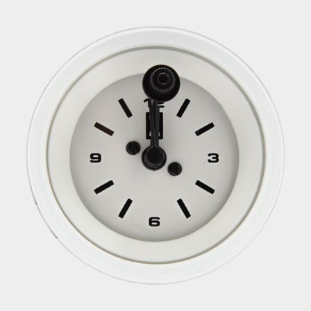 Uhr für Instrumententafel Veethree White Domed, beschlagfrei, Ø52 mm, 12 V, Quartz, weiß - Boot