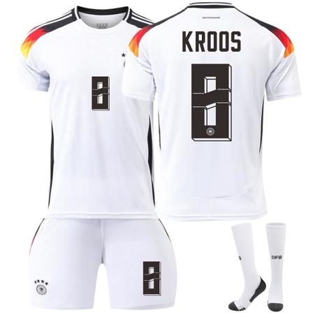Tysk EM hjemmefotballdrakt nummer 8 Kroos ny sesongs siste fotballdrakter for voksne for barn fotball 4 Kids 26(140-150cm)