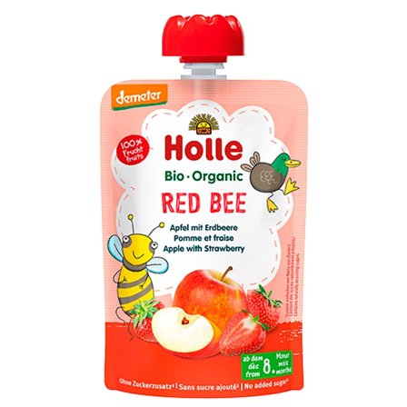 Holle Red Bee Æble Jordbær Smoothie 100 g, Børn & Forældre, Babymad, Øvrigt