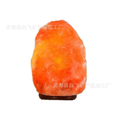 Saltlampe, naturlig steinslampe, nattlampe ved sengen, saltkrystalllampe