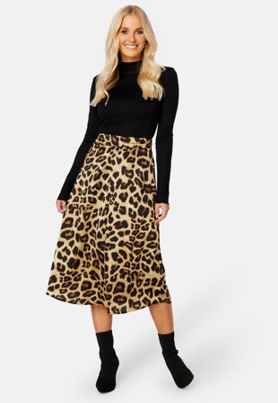 Object Collectors Item Papaya HW Long Skirt Black AOP:Leo Klær