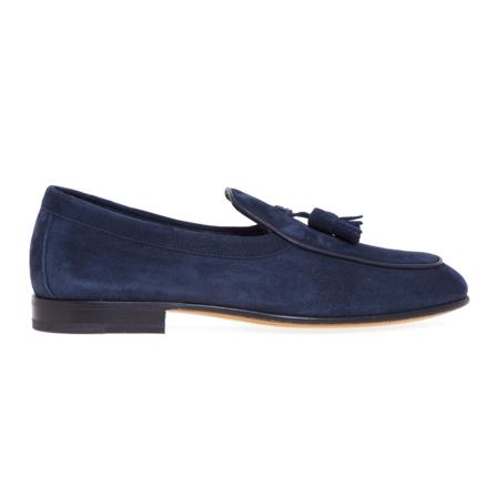 Santoni Moccasin Blå, Herre Loafers, Størrelse: 42 EU
