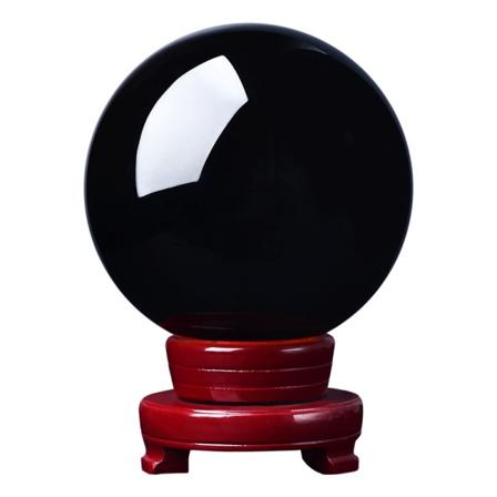 Obsidiaaninen Kristallikuula Feng Shui -palloon, Skryynattuun Meditaatioon, Ennustamiseen, Kotidekoraatioon, 100% Luonnollinen ja Aito