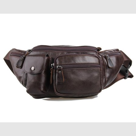 Brun Læder Bæltetaske til mænd - Lædertasker