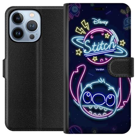 Apple iPhone 13 Pro Lompakkokotelo Stitch Neon