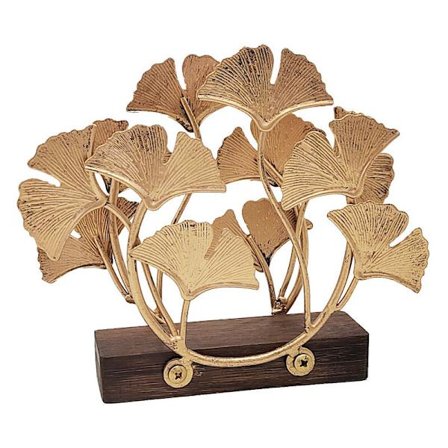 Servietholder Marmor servietholder Borddekoration Sort metal servietholder Ginkgo blad servietholder