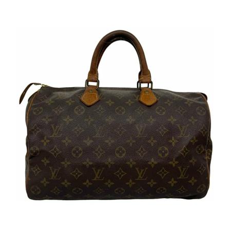Louis Vuitton Vintage, Pre-owned Speedy 35 Monogram Handbag Bruin, Heren, Maat:ONE Size