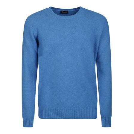 Drumohr, Round-neck Knitwear Blauw, Heren, Maat:S