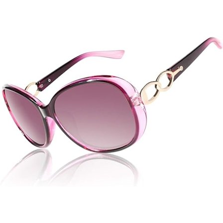 Solbriller Dame Polariserte Retro Designer Solbriller Dame Stor Ramme Oversized Shades UV400 Beskyttelse