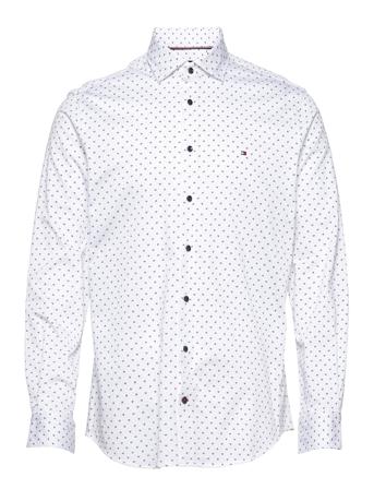 Cl Slim Jersey Print Shirt White Tommy Hilfiger