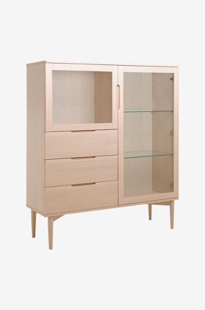 Nordic Furniture Group - Vitrineskab lav Karmöy - Hvid - Skabe - Fra Homeroom