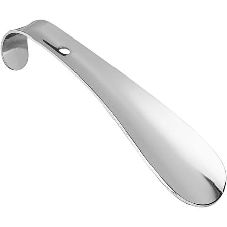 Lyhyt metallilusikka - pieni 16 cm pitkä käytännöllinen lusikka - tukeva, valmistettu teräksestä, jossa on ripustusreikä
