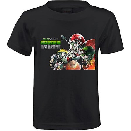 Moot Plants Vs Zombies Trädgård Warfare Figurer Pojkar och flickor Design Crew Neck T-shirt