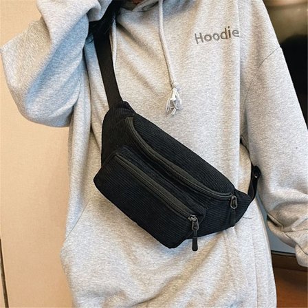 Mordely Manchester Midjeväska Pengar Bälte Pouch Dragkedja Bröstväska sv