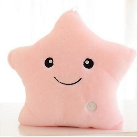 Kreativ lysende pude stjerner/kærlighed udstoppet plys legetøj glødende farverig lys pude fødselsdag gaver legetøj til børn piger fødselsdag