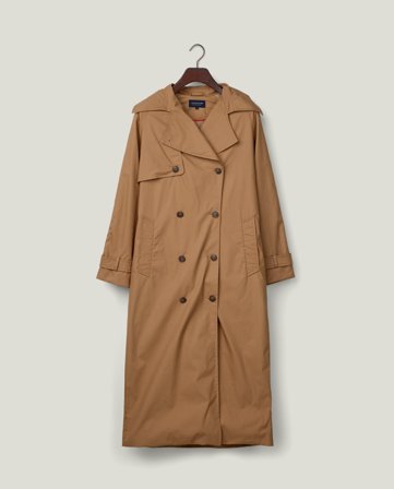 Lexington Oversized-Trenchcoat aus Baumwolle, dunkelbeige