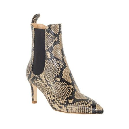 Twinset Animal Leather Laarzen 212Tct082 , Beige , Dames , Maat: 40 EU High heels