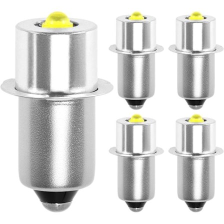 4-pakning LED-lommelykt LED-lommelykt konvertering LED-lommelykt Sølv Lommelyktpære P13.5S 4-12V For C- og D-batteri lommelykter