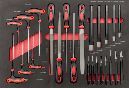 PELA 497998 Fil- och dornssats 24 delar, Handverktyg