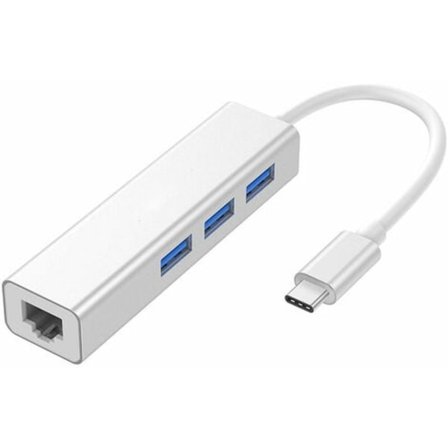 USB-C till Gigabit Ethernet-adapter USB-C till USB 3.0 10/100/1000 RJ 45 LAN-nätverksadapterkabel, stöder Windows 8/7/10