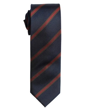 AN IVY | Navy Herringbone Silk Tie | ONE SIZE