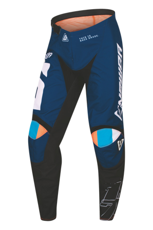 Pantaloni Cross ANSWER SYNCRON CC Blu-Hyper Arancio-Nero 30