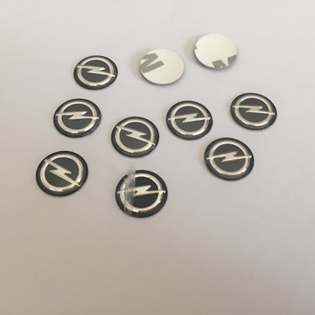 Opel Astra Mokka Insignia Zafira Corsa Tigra Auton Avaimen Kaukosäätimen Embleemi Tarra Vaihto (10 kpl, 14 mm)