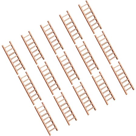 15 Stykker Mini Stige Mini Træ Dukkehusstige Eventyr