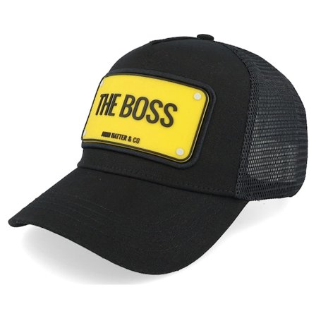 John Hatter & Co - Black - trucker - Cap - The Boss Black A-Frame Trucker - Hatstore