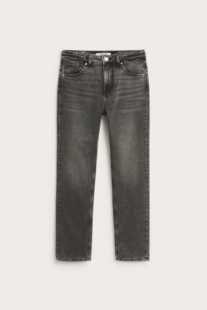 Kappahl | Straight jeans high waist Svart denim 36 | Svart denim