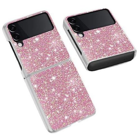 Sött glitter bling stöttåligt skyddande skal kompatibelt med Samsung Galaxy Z Flip 3