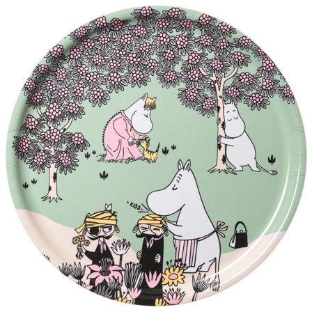 Moomin arabia Omtanke serveringsbrett 35 cm, grønn