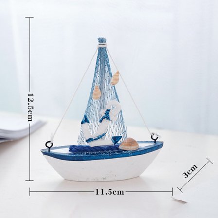 Segelbåtsmodell Träsegelbåt Heminredning Beach Nautic