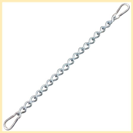 Kjede med to karabiner, variabelt feste for hengekøyestol