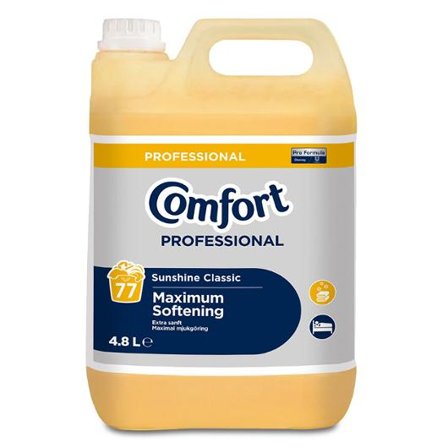 COMFORT Sköljmedel Pro Formula Sunshine Classic 4,8L - Lyreco - Städ och hygien - Tvättmedel och klädvård - Sköljmedel