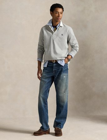 Polo Ralph Lauren The Iconic Rugby Shirt - Grey - XS