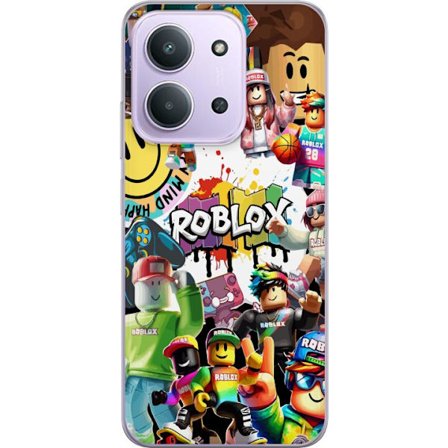 Kompatibelt Mobilskal till Xiaomi Xiaomi Redmi 15C Roblox graffiti-kollage med färgglada karaktärer, livliga mönster och energiska element i en urb