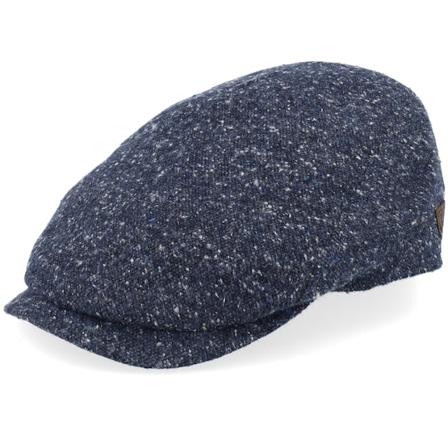 MJM Hats - Blå flatcap Caps - Driver 42 Wool Mix Blue Donegal Flat Cap @ Hatstore