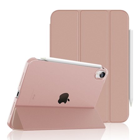 Etui til iPad 10. generation 2022, iPad 10.9, tyndt og let PU læder tablet etui med automatisk sleep/wake funktion gennemsigtig PC bagside