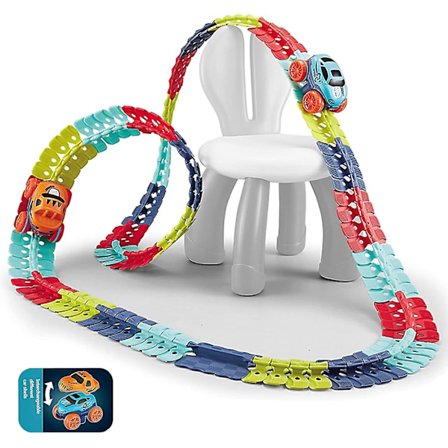 Bilbana Set Leksaker Födelsedagspresenter Med LED-ljus, Flexibel Föränderlig Magisk Bilbana Ramper Leksaker För Barn 3-8+ år Gamla Pojkar Flickor (92)