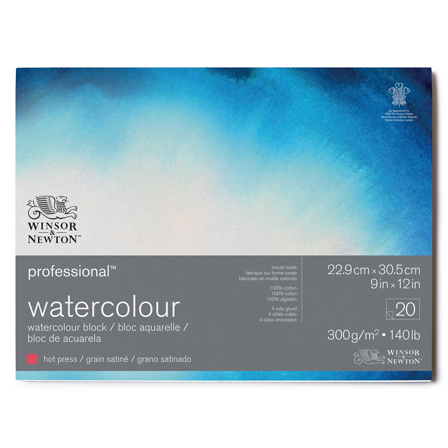 Winsor & Newton Professional Aquarellblock HP 23x31cm 300g