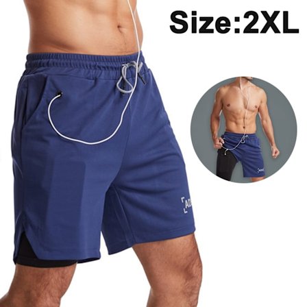 Miesten urheilushortsit nopeasti kuivuvat shortsit vetoketjutaskulla