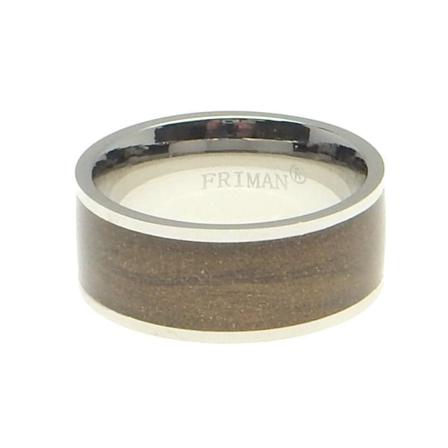 Friman Rostfritt Stål Brun Wood Ring Brown 17mm